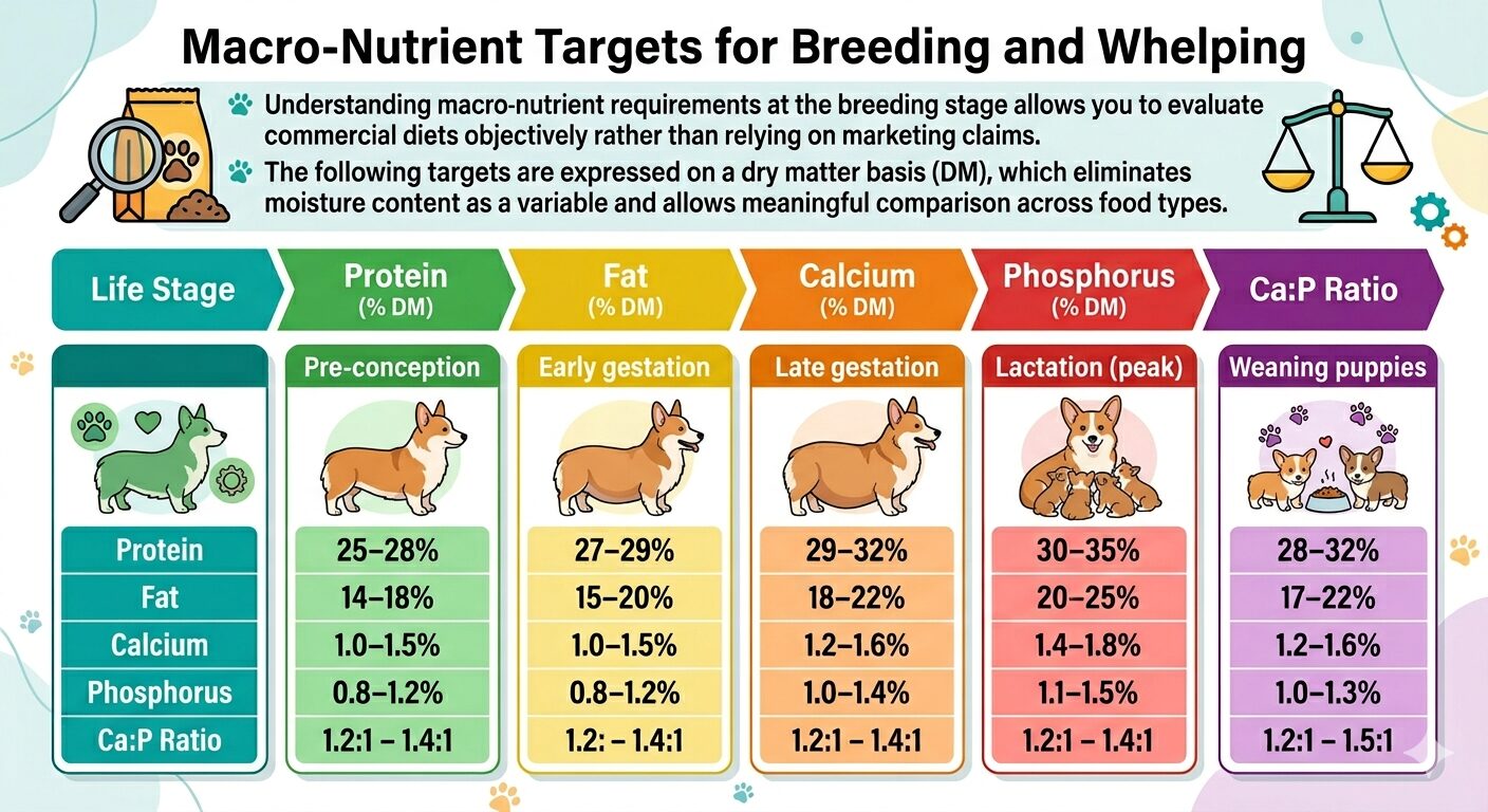 Puppy Nutrition for Breeding Programs Nutrient targets 