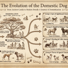 The Evolution of the Domestic Dog.